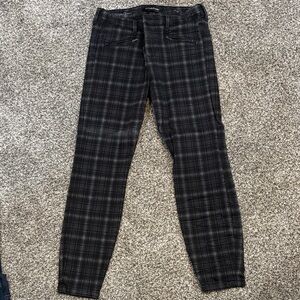 Liverpool Charcoal Plaid Skinny Pants